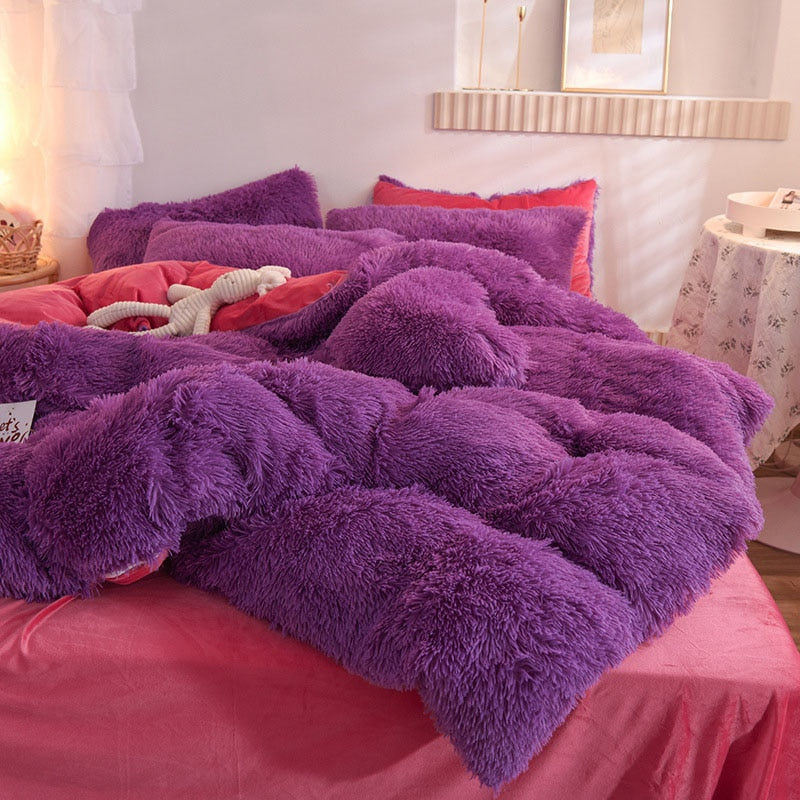 Modernes 5-teiliges Bettwäsche-Set, flauschig und warm. Verwandelt jedes Schlafzimmer.