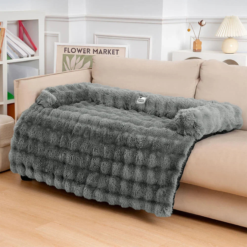 Plüschiges Kuschelbett für Hunde, beruhigend & orthopädisch, bietet maximalen Haustierkomfort.