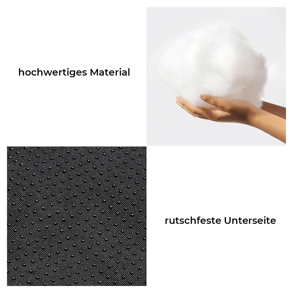 Weiches Plüsch-Hundebett, flauschig und beruhigend, eine gemütliche orthopädische Haustiermatte.