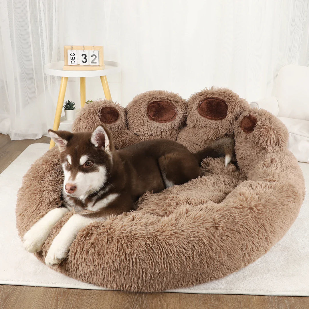 Gemütliches Kuschelnest für Katzen und kleine Hunde; rundes, beruhigendes Tierbett mit hohem Rand.