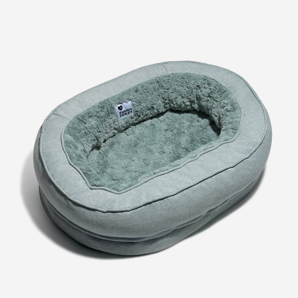 Weiches, waschbares Donut Hundebett mit orthopädischem Komfort für Haustiere.