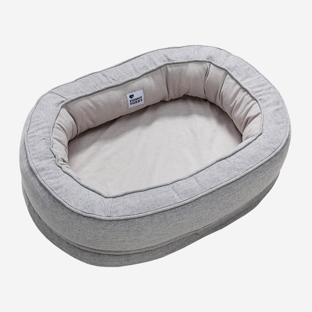 Komfortables orthopädisches Hundebett Donut, flauschiges Design für Haustiere.