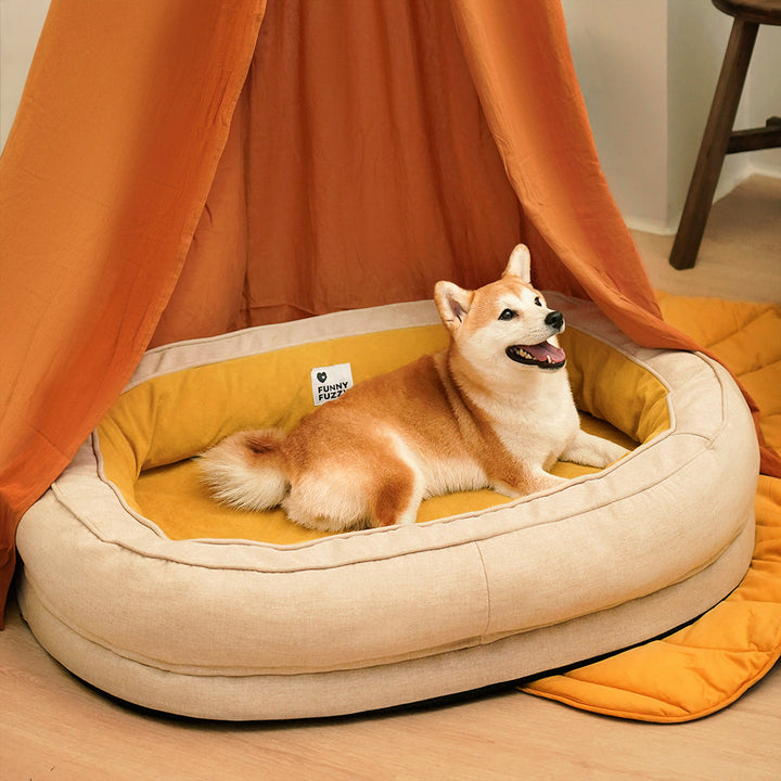Hundebett Donut, orthopädisch & kuschelig weich, ideal als Schlafplatz zuhause.