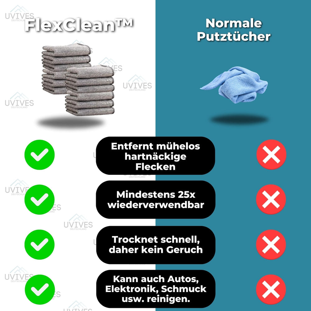 Wiederverwendbare FlexClean Drahttücher, ideal für effektive Schmutzentfernung auf verschiedenen Oberflächen.