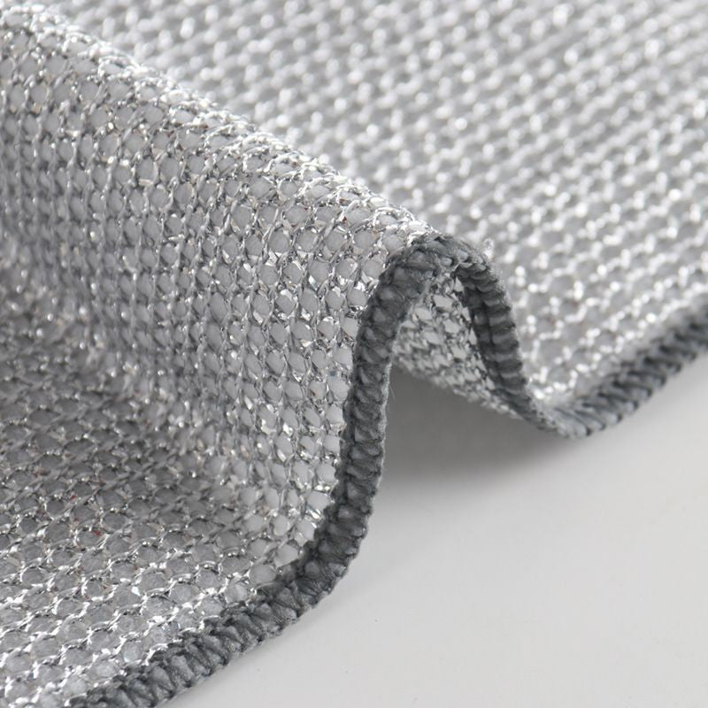 Kratzfreie FlexClean Drahttücher zur Edelstahlreinigung. Effektiver Schmutz- und Fleckenentferner für glänzende Oberflächen.