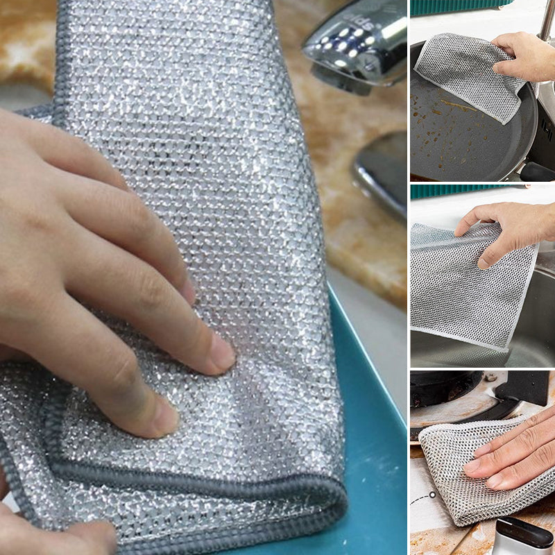 FlexClean Mehrzweck-Drahttücher für mühelose Schmutz- und Fleckenentfernung in Küche und Haushalt. Kratzfrei und effektiv.