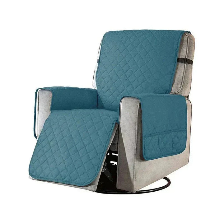 FlexCover Bezug für Sessel, dehnbar und weich, verbessert die Inneneinrichtung im Wohnzimmer.