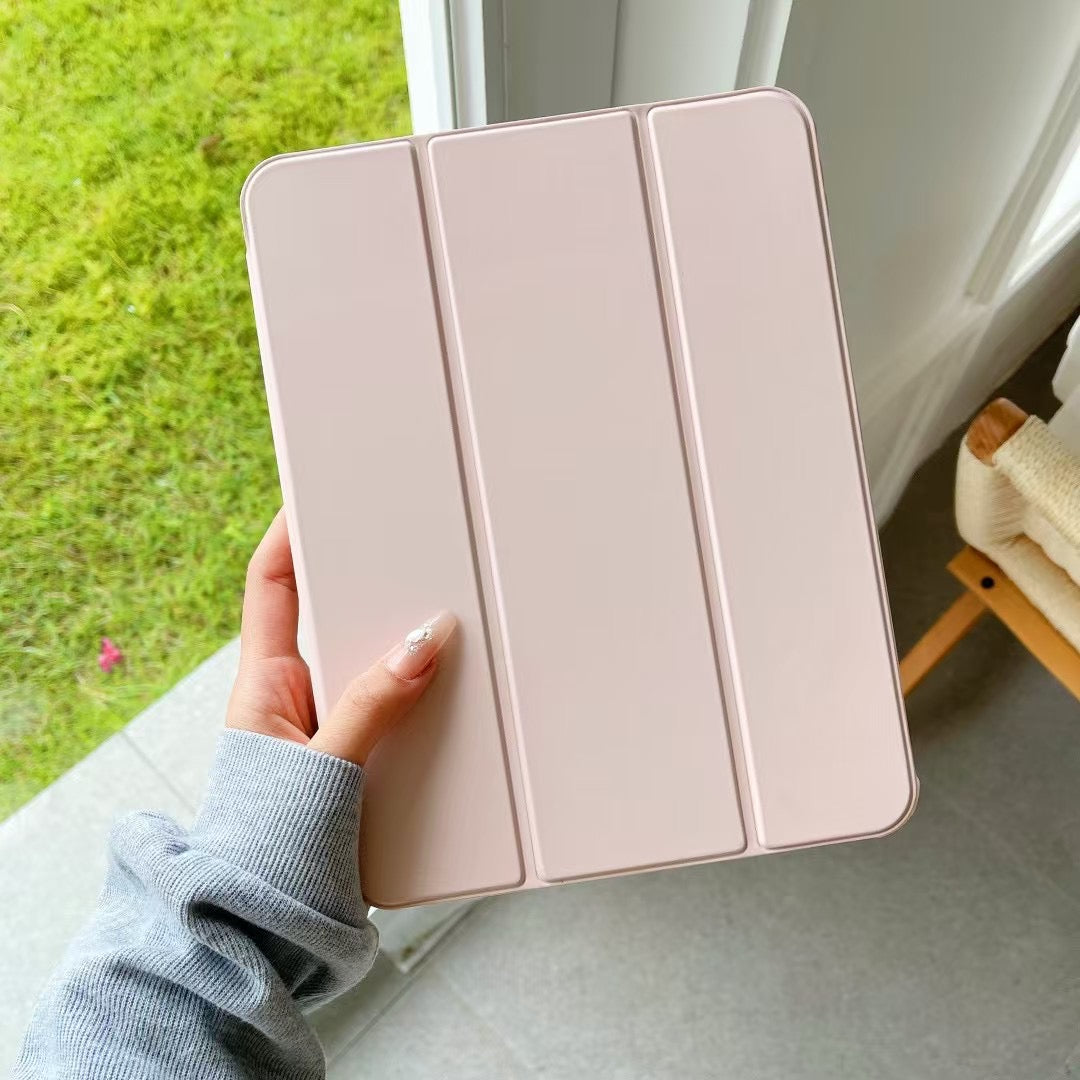 FlexFold Origami iPad-Hülle aus Silikon; stoßfestes Smart Case mit variabler Ständerfunktion für sicheren Tabletschutz.