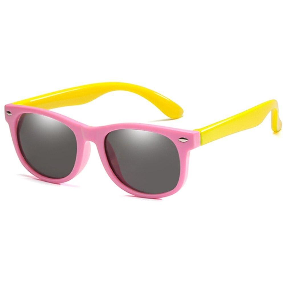 Trendige bunte Kinder Sonnenbrille, flexibel für 3-8 Jährige, zuverlässiger UV-Schutz im Outdoor.