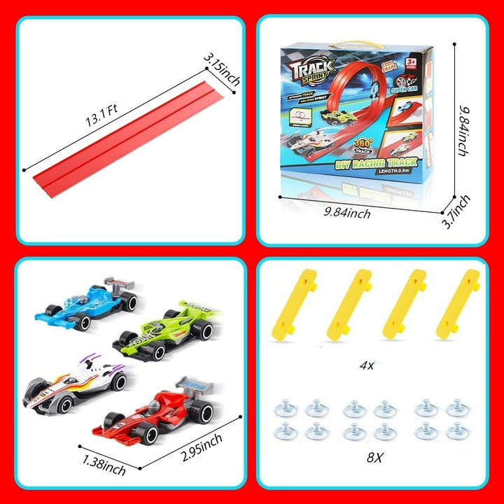 Kinder bauen ihre eigene, flexible Rennbahn mit farbigen Segmenten für unendlichen DIY-Spielspaß. Fördert Motorik.