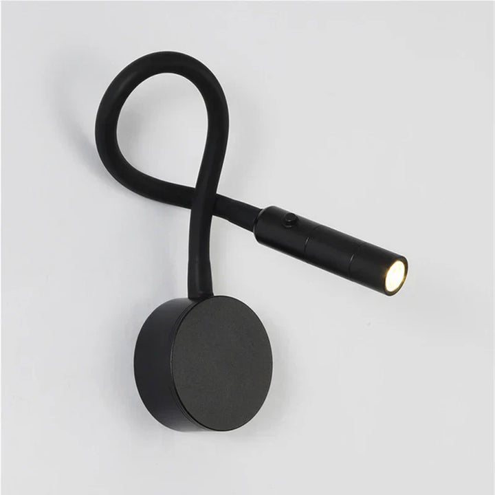 Flexible LED-Lese-Wandlampe für Schlafzimmer, dimmbar mit Touch-Schalter und einstellbarer Farbtemperatur.