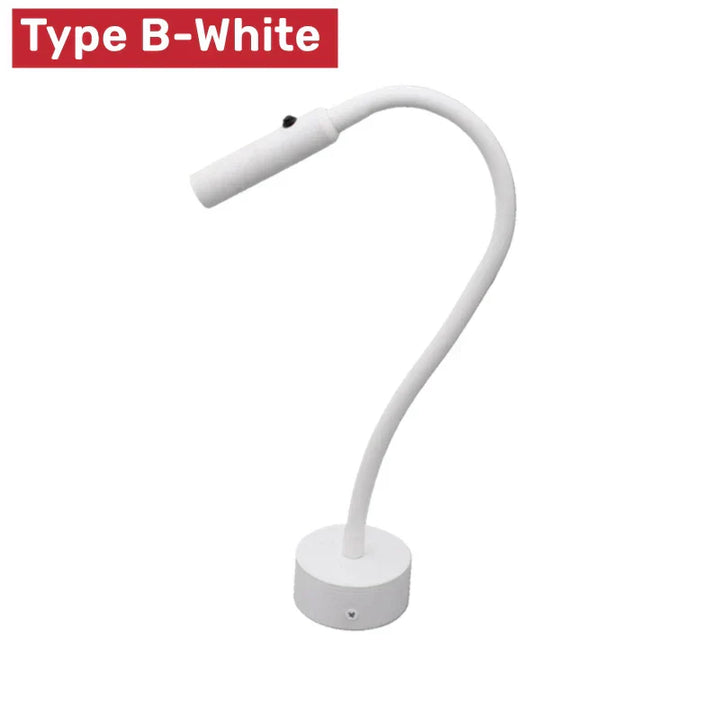 Hochwertige, dimmbare LED-Wandlampe für optimales Leselicht im Schlaf- oder Arbeitszimmer, flexibler Arm.