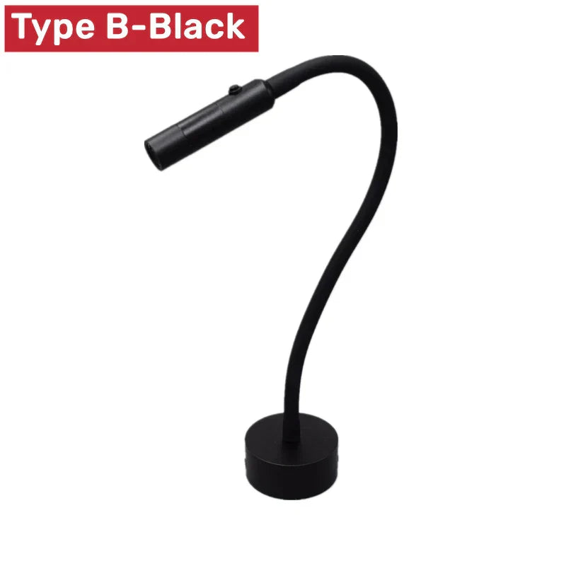 Flexible LED-Wandlampe für komfortables Lesen: Dimmbar, einstellbare Farbtemperatur, praktischer Touch-Schalter.