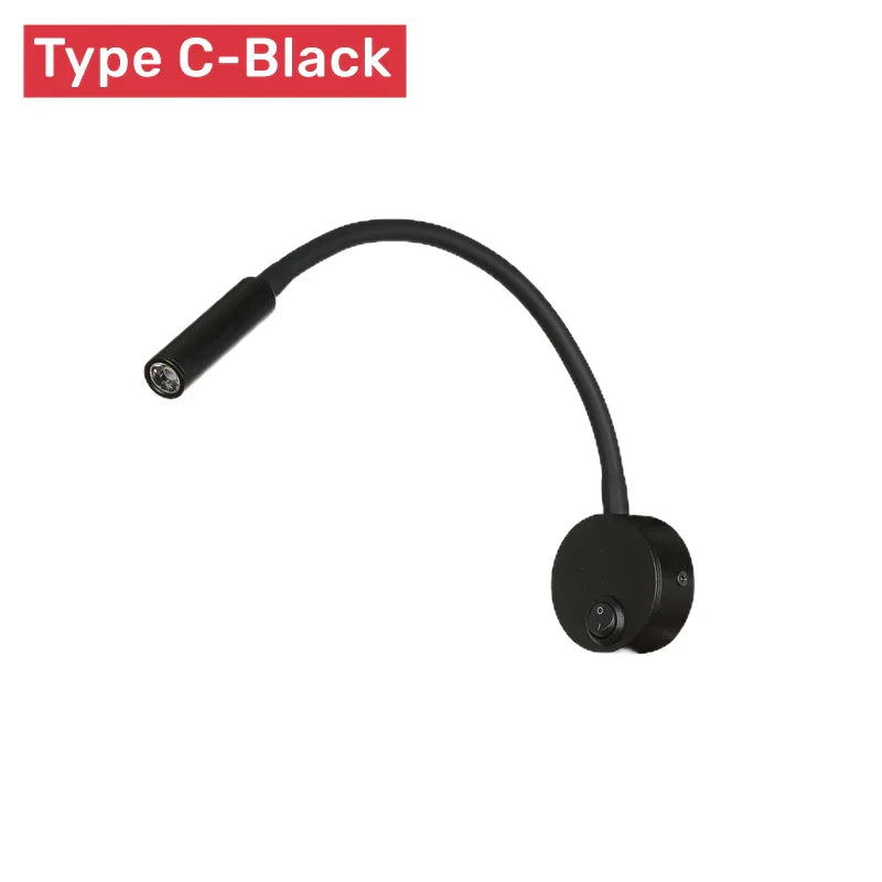 Moderne flexible LED-Wandlampe fürs Büro, ideal als Leselampe mit einstellbarer Helligkeit und Lichttemperatur.