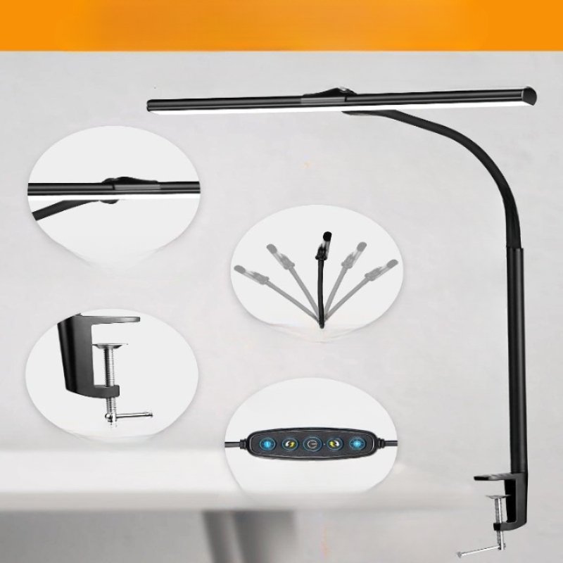 Verstellbare LED-Schreibtischlampe mit Schwanenhals für individuelle, blendfreie Bürobeleuchtung.