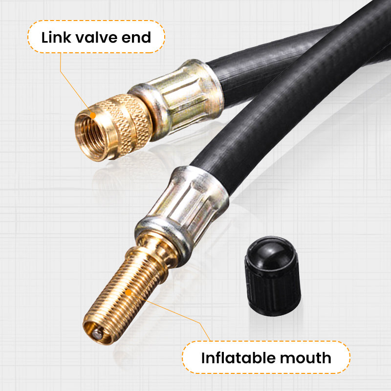 Robuste flexible Ventilverlängerung, ideal für Motorradzubehör. Macht Reifenpflege & Aufpumpen einfacher.