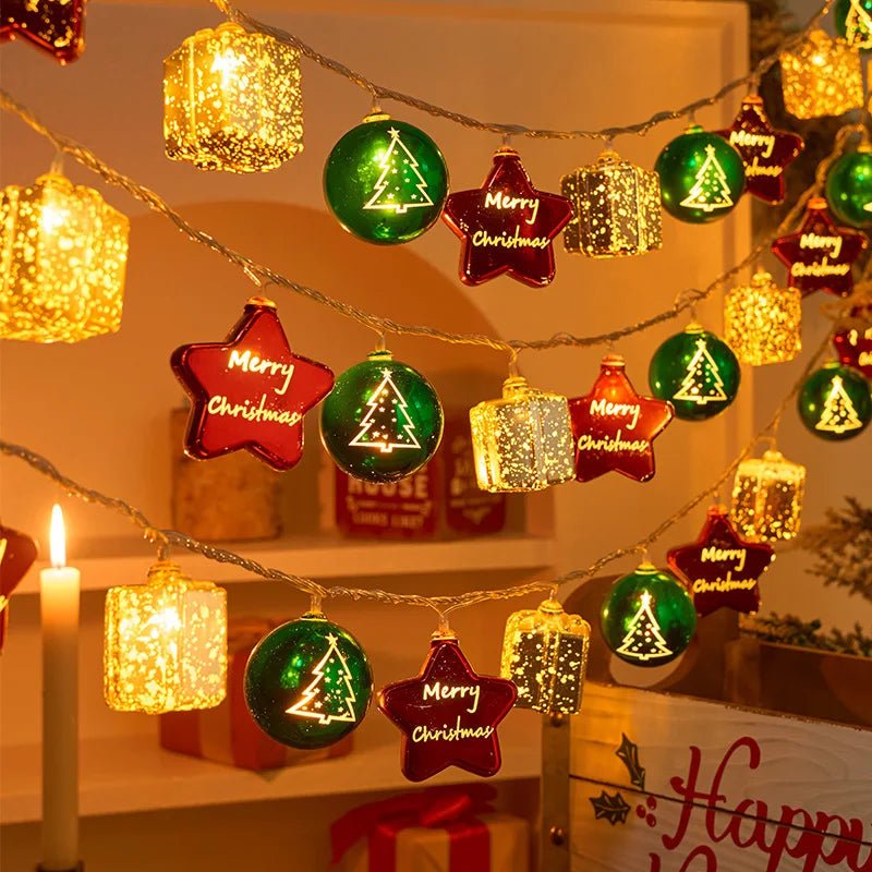 Flexible LED-Lichterkette, perfekt als Weihnachtsdeko oder Partylicht, batteriebetrieben, warmweiß.