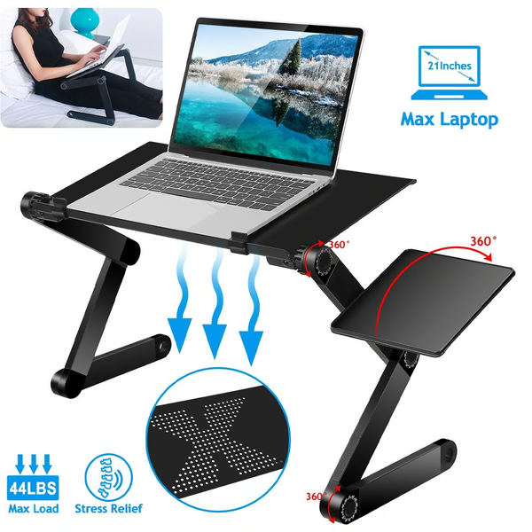 Modernes Homeoffice mit ergonomischem FlexStand Laptopständer, verbessert die Produktivität & entlastet den Rücken.
