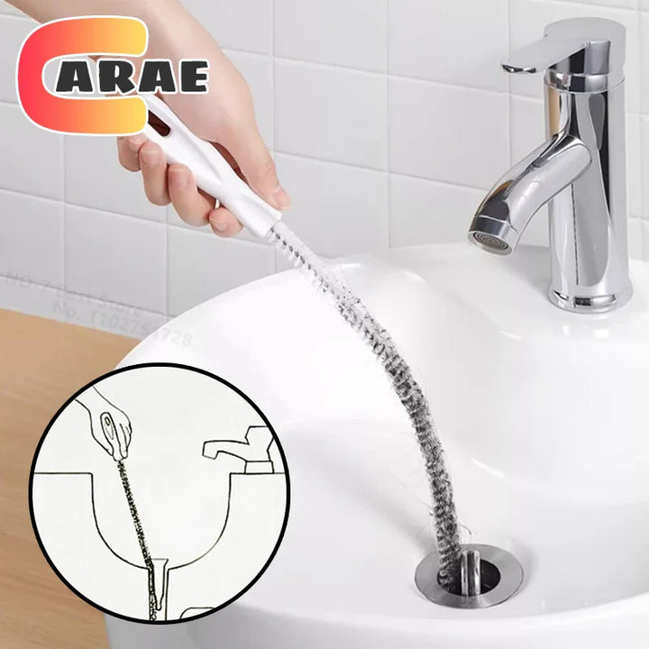 Flexibler Rohrreiniger-Bürste für Küche & Bad, effektiv bei Verstopfungen, reinigt Abflüsse & Siphons.