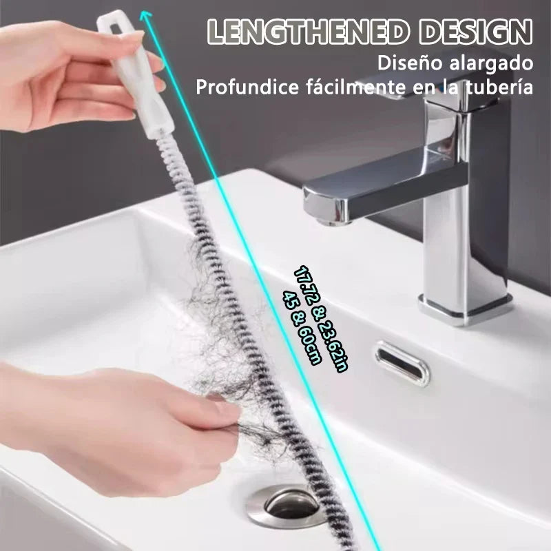 Effektiver Abflussreiniger & Rohrreiniger-Bürste für Küchenspüle; löst Fett & Speisereste umweltfreundlich.