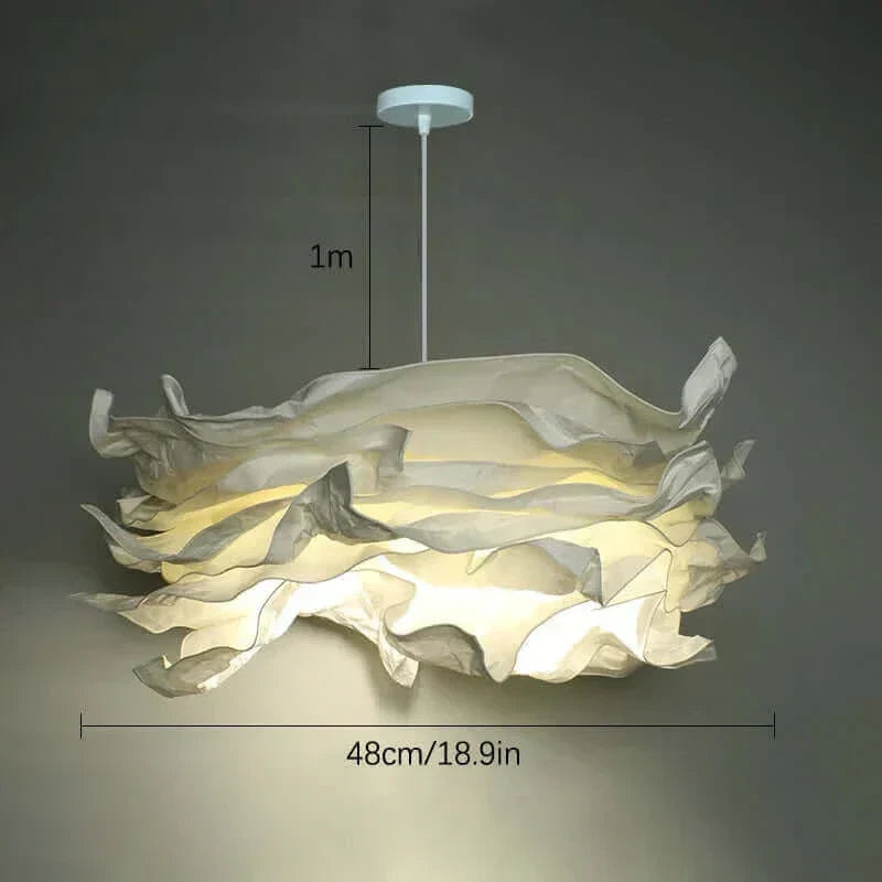 Eleganter Wolken-Papierlampenschirm für weiches Licht, modernes Design, ideal für Wohnzimmer-Beleuchtung.