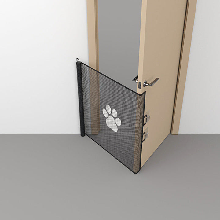 Strapazierfähiges, leichtes Haustier Netz als flexible Türabsperrung für Katze und Hund.