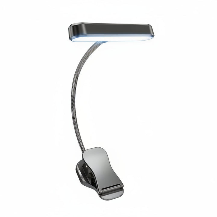 Ergonomisches LED-Halslicht mit flexiblen Armen, 3 Farbmodi & Dimmfunktion für optimales Licht.