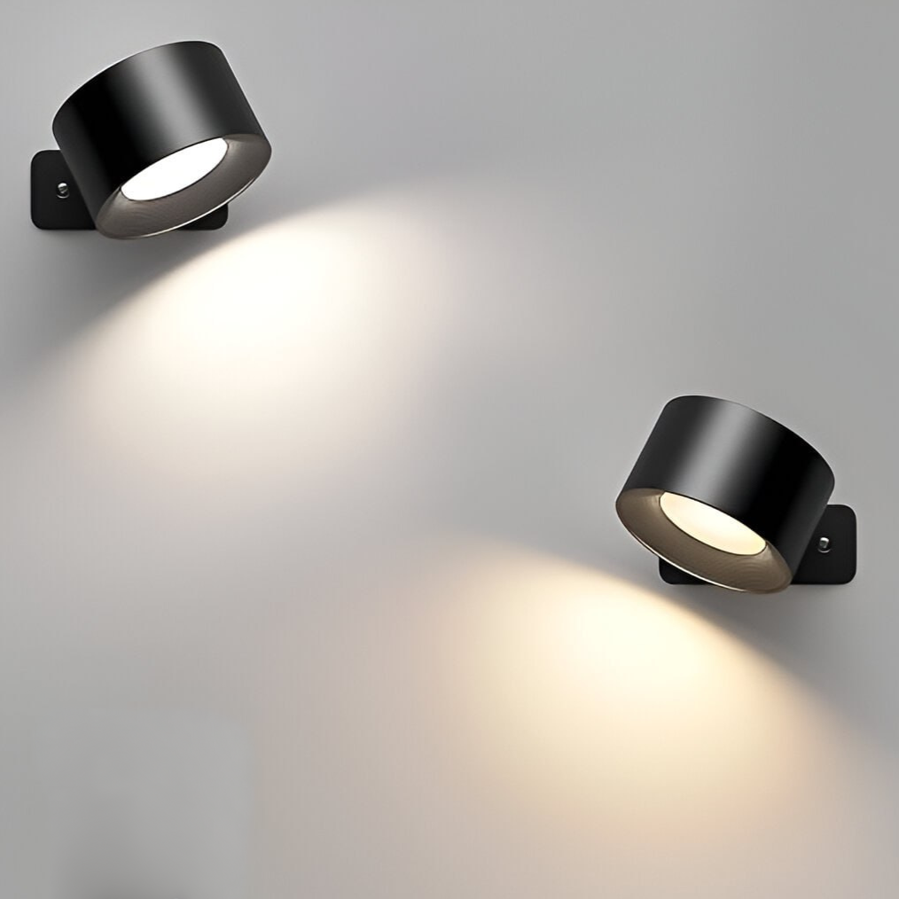 Kabellose Akku-Wandleuchte FlexiGlow dimmbar, mit magnetischer Halterung für einfache Montage ohne Bohren.