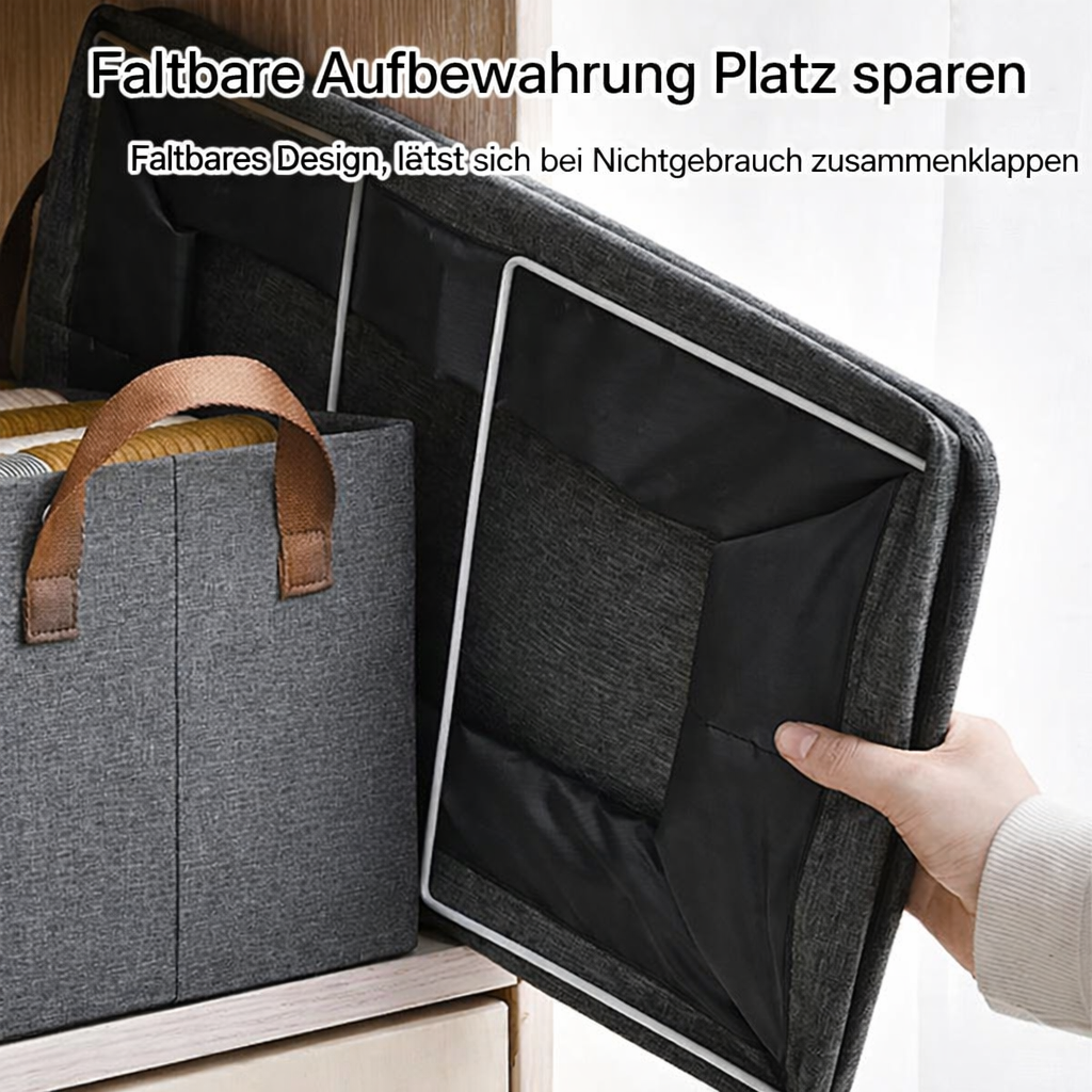 Leeres FlexiNest Aufbewahrungssystem, modular und stapelbar, bereit für flexible Wohn- & Haushaltsorganisation.