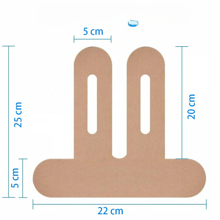 Flexibles Kinesio-Tape FlexiSupport, hautfreundlich und wasserabweisend für Knieunterstützung und Sport-Taping.