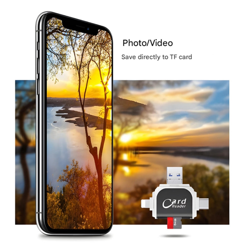 Schneller FlexPort SD/TF Kartenleser für einfachen Datentransfer von Fotos & Videos zu Mobilgeräten.