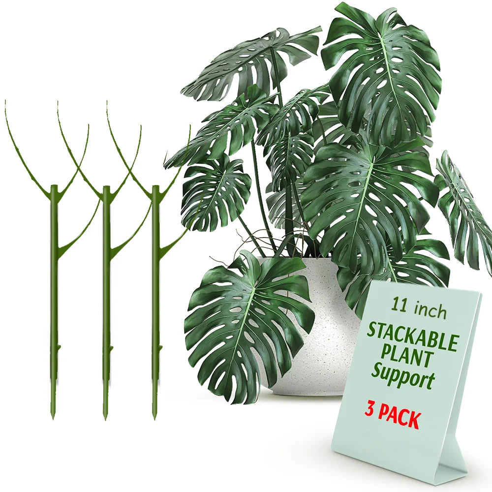 Stapelbare Floravio Rankhilfe für Zimmer- & Gartenpflanzen. Robustes Pflanzenzubehör im 3er-Set.