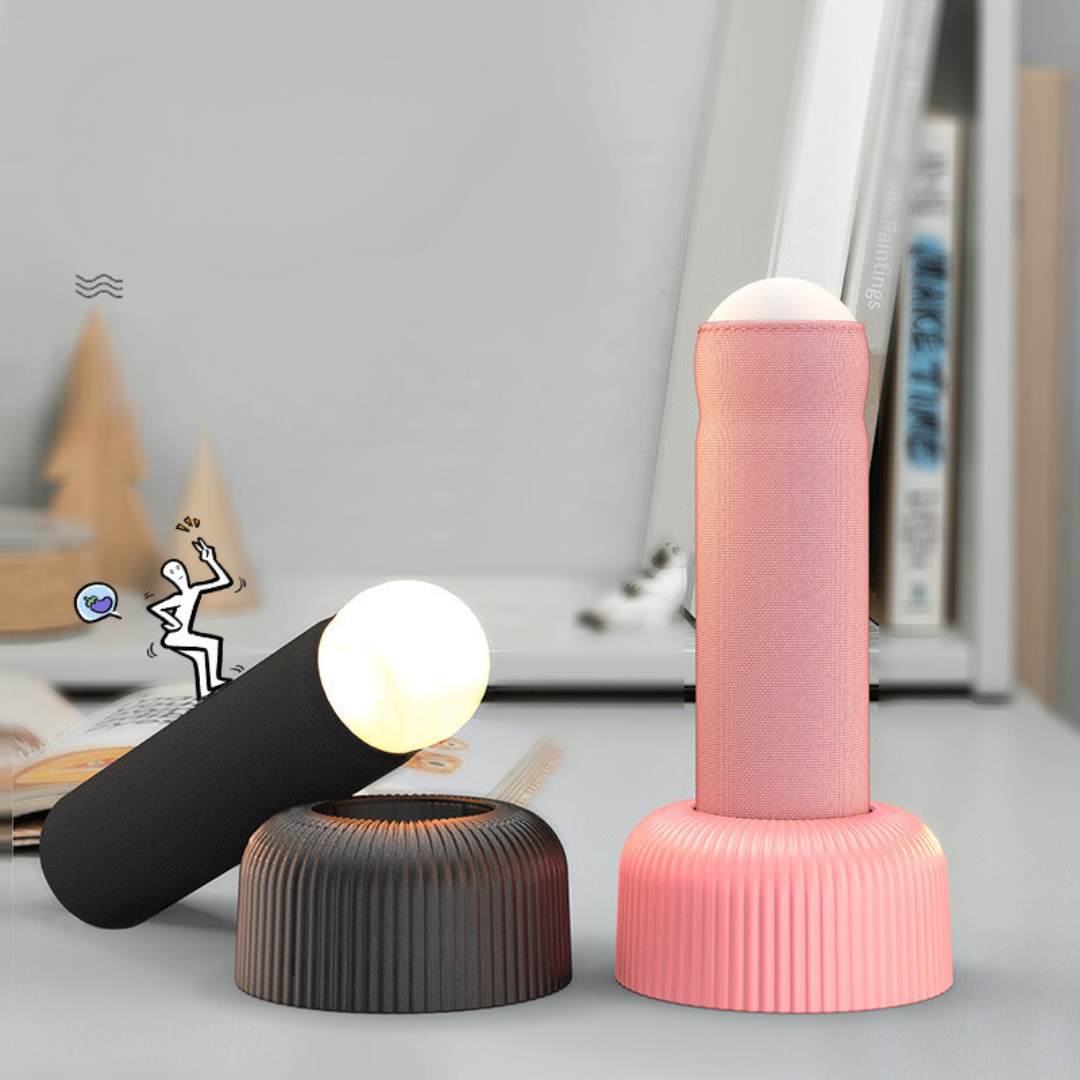 Formschönes LED Nachtlicht für Zuhause, tragbar und wiederaufladbar, ideal als Stimmungslicht.