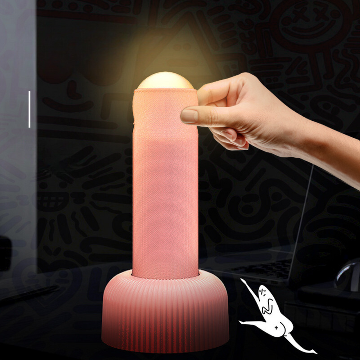 Wiederaufladbare, tragbare LED Lampe in Schwarz, vielseitiges Nachtlicht und Stimmungslicht für jeden Raum.