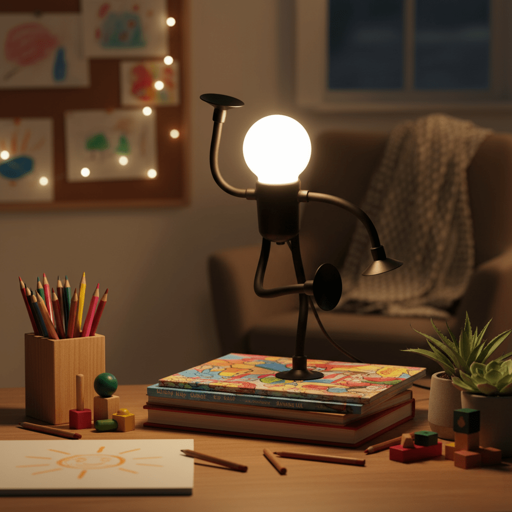 Formveränderbares LED Nachtlicht für Schlafzimmer & Kinderzimmer, modernes Design, sanftes beruhigendes Licht.