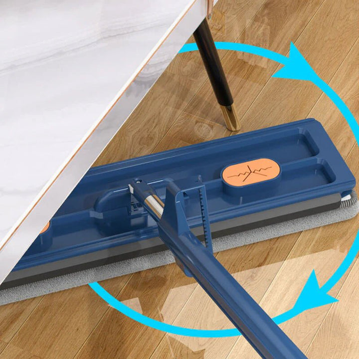 Eine Person wischt mühelos den Boden mit dem Freihand-Bodenwischmop, für schnelle & effektive Haushaltsreinigung.