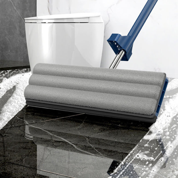 Freihand-Bodenwischmop mit Eimer-System für effizientes Auswringen & hygienische Bodenreinigung im Handumdrehen.