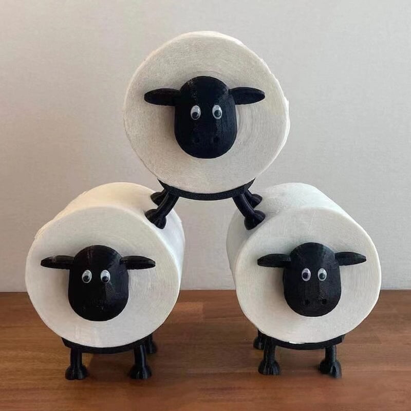 Freistehender Toilettenpapierhalter in Schaf-Form, dekoratives und praktisches Bad-Accessoire für Ihr WC.