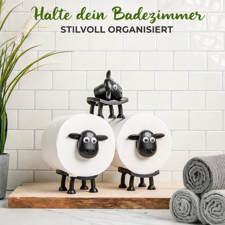 Lustiger Schaf-Toilettenpapierhalter aus Metall, verschönert jedes Badezimmer und Gäste-WC auf originelle Weise.