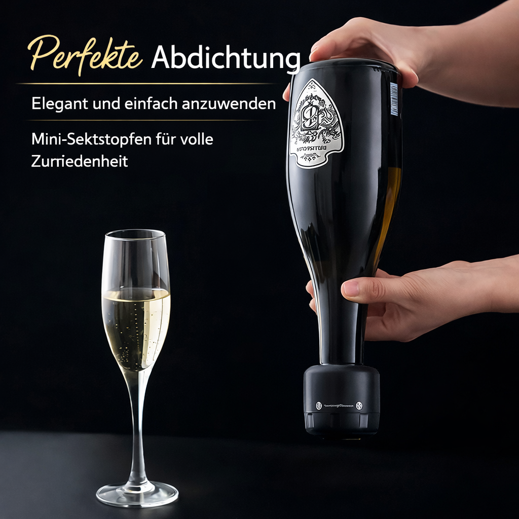 FrischeStop Pro Wein- & Sektverschluss für luftdichte Lagerung und optimalen Aromaschutz.