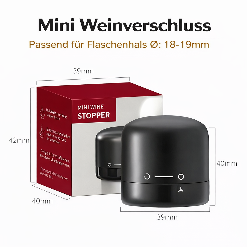 FrischeStop Pro: Der Sekt- & Weinverschluss für garantierte Frische und vollen Geschmack Ihrer Getränke.