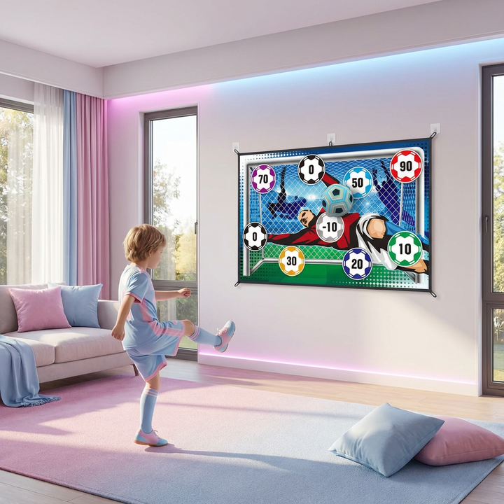 Präzise Fußball Schusswand für effektives Heimtraining, verbessert Technik und Torschuss bei Jugendlichen.