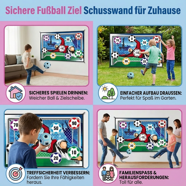Portable Fußball Trainings-Zielwand für einfaches Heimtraining, perfektioniert präzise Schüsse im eigenen Garten.
