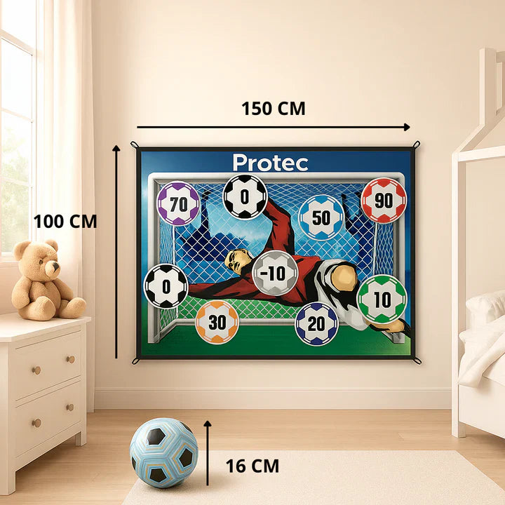 Interaktive Fußball Schusswand für spannendes Heimtraining, verbessert Treffsicherheit und Koordination spielerisch.