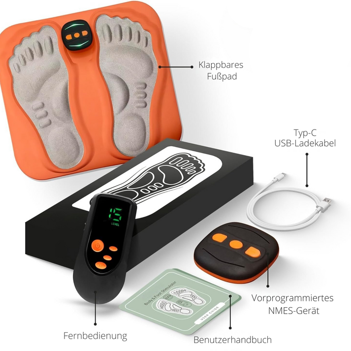 Therapeutischer Fuß-Stimulator für aktive Schmerzlinderung, Nervenregeneration und allgemeines Fußwohlbefinden.