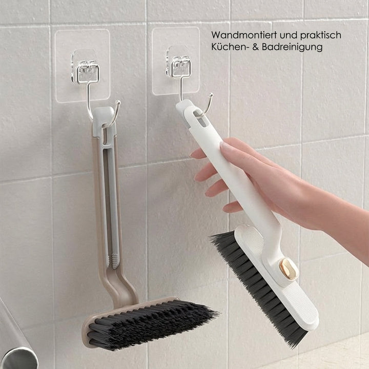 Vielseitiger Haushaltshelfer: 3-in-1 Fugenbürste Pro für alle Reinigungsaufgaben im Haus.