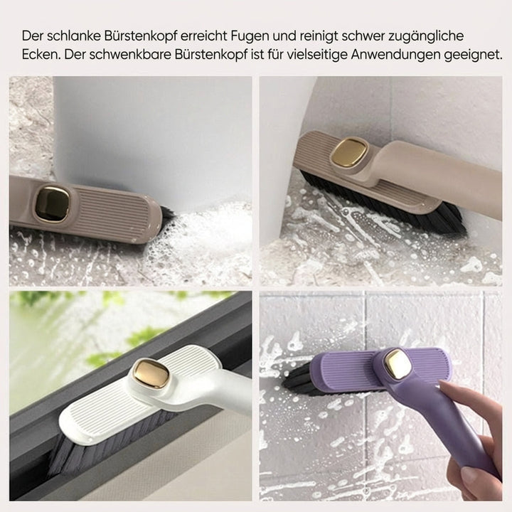 Präzise Fugenbürste Pro 3-in-1 für Detailreinigung, auch für Tastaturen & Autopflege.