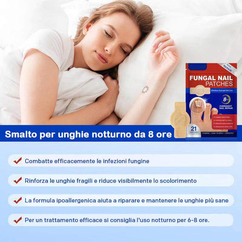 FungoStop Pflaster: Innovative Lösung für Nagelpilz, fördert schnelle Nagelreparatur.