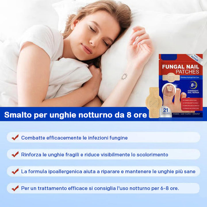 FungoStop Pflaster: Innovative Lösung für Nagelpilz, fördert schnelle Nagelreparatur.