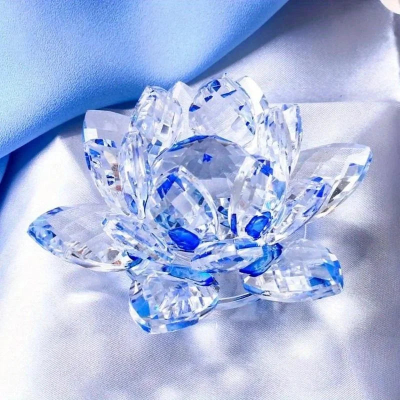 Vielseitige Lotus Kristallblume, perfekt als Feng Shui Glücksbringer oder stilvolle Deko für jeden Raum.